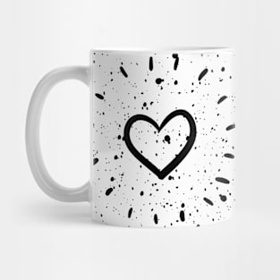 【Black & White】Heart Mug